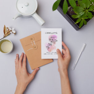 Minimalistisch Bedankt Cherry Blossom Pink Floral Briefkaart