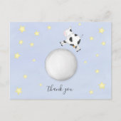 Minimalistisch bedankt dat je Koe over de maan hee Briefkaart (Voorkant)