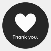 Minimalistisch bedankt Sticker voor productverpakk (Voorkant)