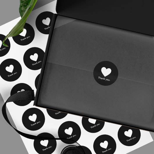 Minimalistisch bedankt Sticker voor productverpakk