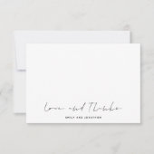 Minimalistisch Bedankt voor de weideliefde voor de Notitiekaartje (Voorkant)