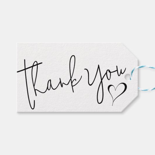 Minimalistisch bedankt voor het script | QR-CODE Cadeaulabel (Voorkant (Horizontaal))