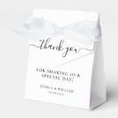 Minimalistisch bedankt voor je bruiloft bedankdoosjes (Voorkant Zijde)