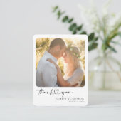 Minimalistisch bedankt voor je fotokaart met harth (Staand voorkant)