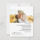 Minimalistisch bedankt voor je fotokaart met harth (Achterkant)