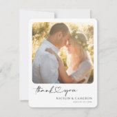 Minimalistisch bedankt voor je fotokaart met harth (Voorkant)