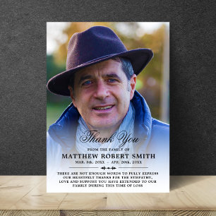 Minimalistisch bedankt voor sympathie Funeral PHOT