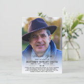 Minimalistisch bedankt voor sympathie Funeral PHOT (Staand voorkant)