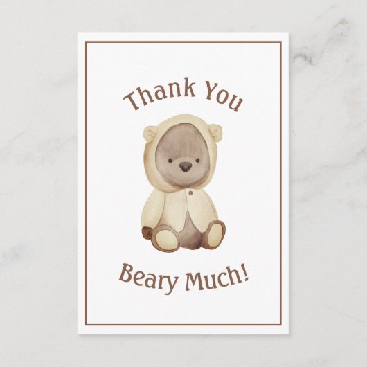 Minimalistisch bedankt voor veel Baby shower (Voorkant)