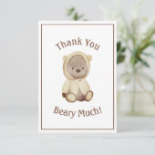 Minimalistisch bedankt voor veel Baby shower (Staand voorkant)