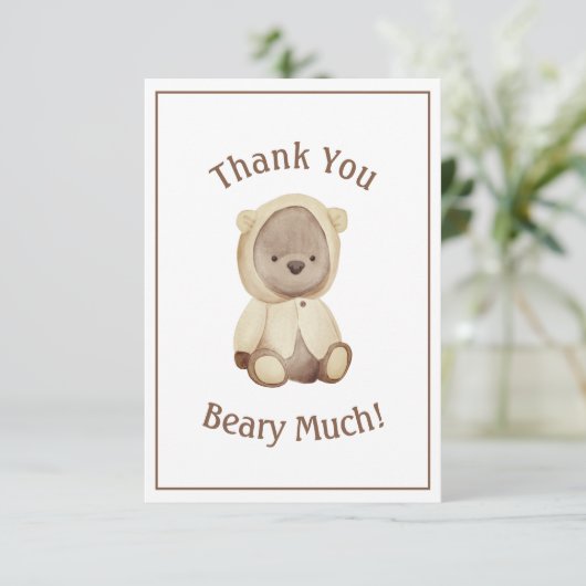 Minimalistisch bedankt voor veel Baby shower (Staand voorkant)