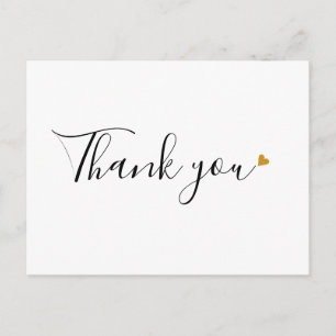 Minimalistisch Bedankt Zakelijk Script Briefkaart