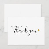 Minimalistisch Bedankt Zakelijk Script Briefkaart (Voorkant / Achterkant)