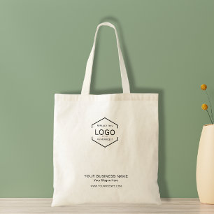 Minimalistisch Bedrijf Adverteren Zakelijke Logo Tote Bag