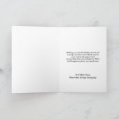 Minimalistisch Bedrijf Logo Black & Gold Christmas Kaart (Binnen)