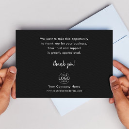 Minimalistisch bedrijf Logo Business Bedankt Notitiekaartje