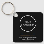  Minimalistisch Bedrijf Logo en QR Code Sleutelhanger (Voorkant)