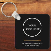  Minimalistisch Bedrijf Logo en QR Code Sleutelhanger (Voorkant)