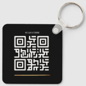  Minimalistisch Bedrijf Logo en QR Code Sleutelhanger (Achterkant)