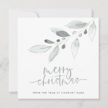 Minimalistisch bedrijf Logo Foliage Merry Kerstmis