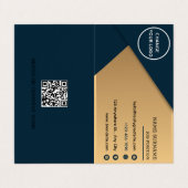 Minimalistisch bedrijf Logo gevouwen Visitekaartje (Buitenkant ongevouwen)