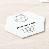 Minimalistisch Bedrijf Logo Paper Onderzetter (Schuin)