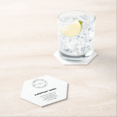 Minimalistisch Bedrijf Logo Paper Onderzetter (Insitu)