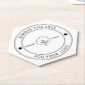 Minimalistisch Bedrijf Logo Paper Onderzetter (Schuin)