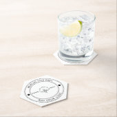 Minimalistisch Bedrijf Logo Paper Onderzetter (Insitu)