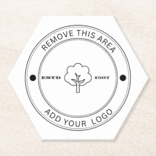 Minimalistisch Bedrijf Logo Paper Onderzetter