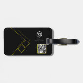 Minimalistisch bedrijf Logo QR Code Fotograaf Bagagelabel (Achterkant horizontaal)