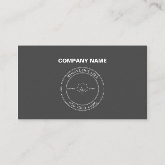 Minimalistisch bedrijf Logo Simple Visitekaartje (Achterkant)