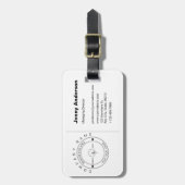 Minimalistisch bedrijf Logo White achtergrond Bagagelabel (Voorkant verticaal)