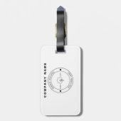 Minimalistisch bedrijf Logo White achtergrond Bagagelabel (Achterkant verticaal)
