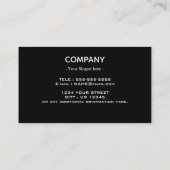 Minimalistisch bedrijf Logo wit en zwart Visitekaartje (Achterkant)