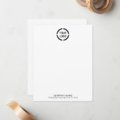 Minimalistisch bedrijf op maat gemaakte banketbakk notitiekaartje (Voorkant / Achterkant in situ)