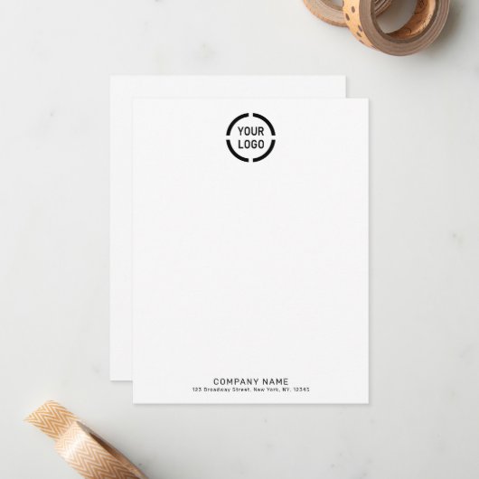 Minimalistisch bedrijf op maat gemaakte banketbakk notitiekaartje (Voorkant / Achterkant in situ)