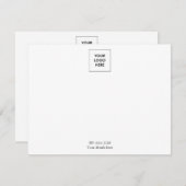 Minimalistisch bedrijf Square Logo Note Kaart Notitiekaartje (Voorkant / Achterkant)