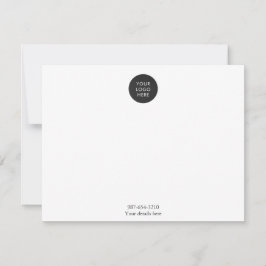 Minimalistisch bedrijf Square Round Logo Note Kaar Notitiekaartje