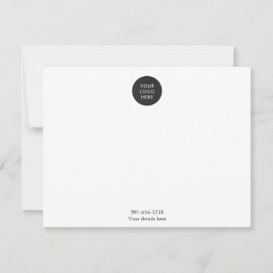 Minimalistisch bedrijf Square Round Logo Note Kaar Notitiekaartje