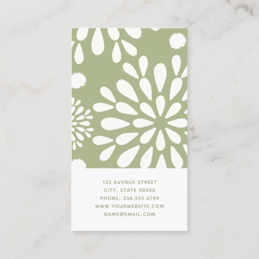 Minimalistisch bedrijf visitekaartje (Achterkant)