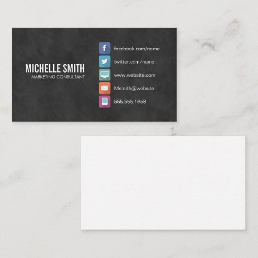 minimalistisch bedrijf visitekaartje (Voorkant / Achterkant)