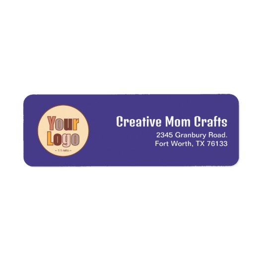 Minimalistisch bedrijfsadres Sjabloon retouradres Etiket (Voorkant)