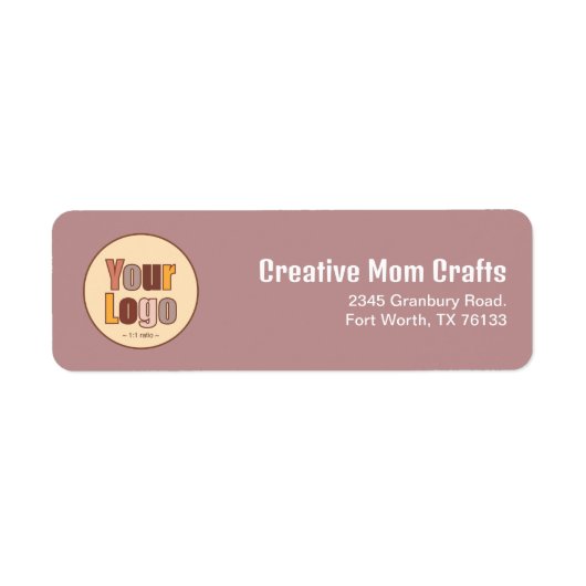 Minimalistisch bedrijfsadres Sjabloon retouradres Etiket (Voorkant)