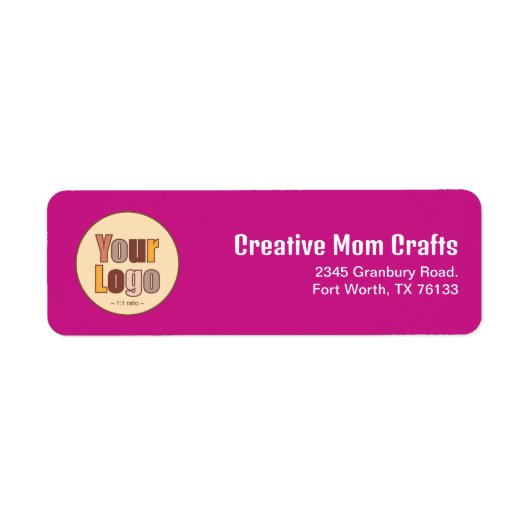 Minimalistisch bedrijfsadres Sjabloon retouradres Etiket (Voorkant)