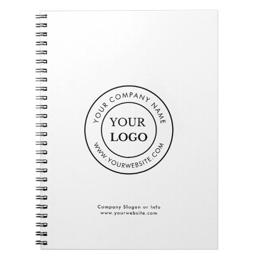 minimalistisch bedrijfsbedrijf voor logo notitieboek (Voorkant)