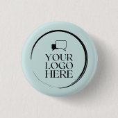 minimalistisch bedrijfsbedrijf voor logo ronde button 3,2 cm (Voorkant)