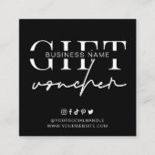 Minimalistisch bedrijfscadeaucertificaat Modern Lo Vierkante Visitekaartje (Voorkant)