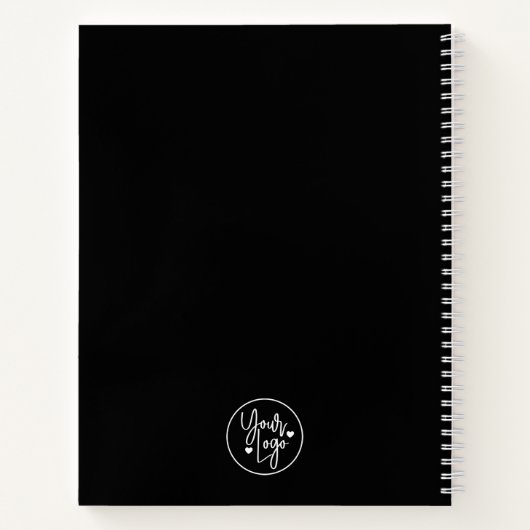 minimalistisch bedrijfscentrum voor zakelijke Logo Notitieboek (Achterkant)