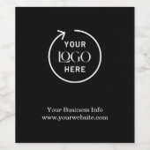 minimalistisch bedrijfscentrum voor zakelijke Logo Wijn Etiket (Enkel label)
